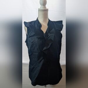 Worthington Black Ruffled Blouse